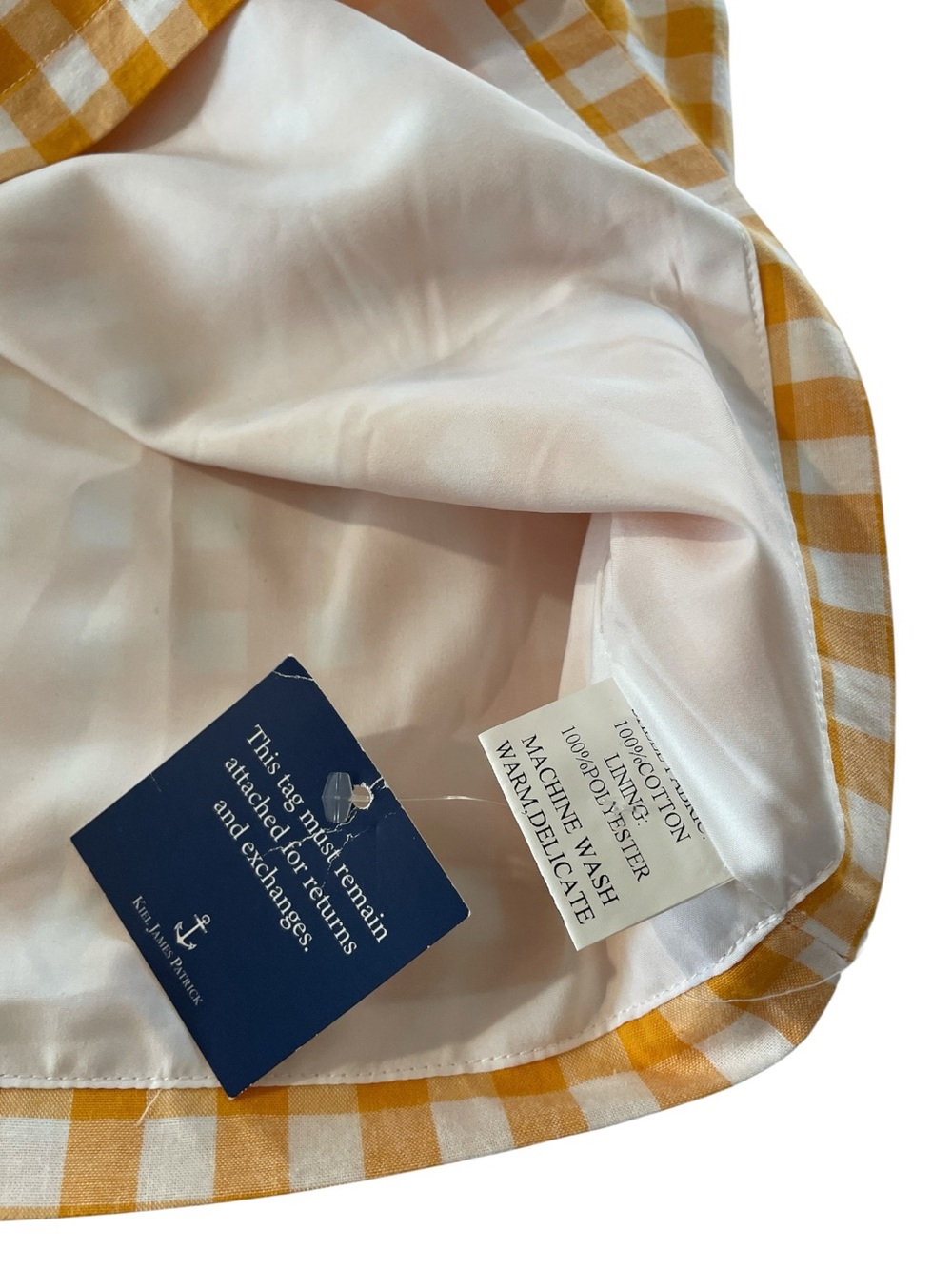KIEL JAMES PATRICK Gingham Sleeveless Cropped Top Orange/white XL, NWT - Picture 9 of 14